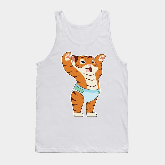 Baby Tiger with Underpants Tank Top by Markus Schnabel